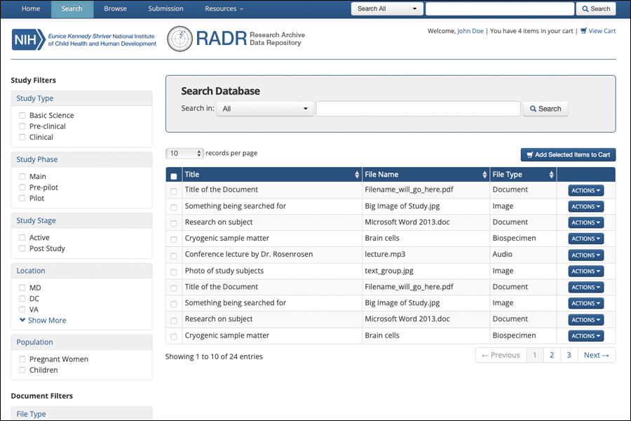 Research Archive Data Repository